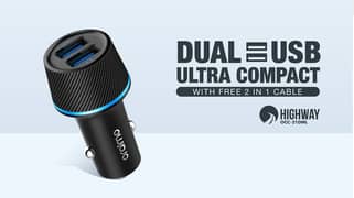 Oraimo Car Charger with Dual Cable