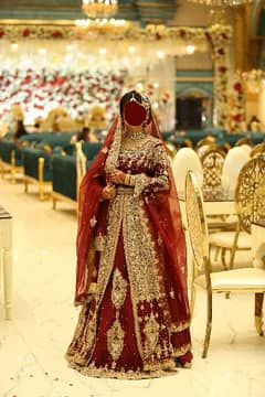 Maroon Bridal Lehnga - Only used for few hours