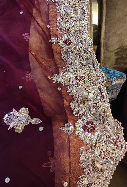 Maroon Bridal Lehnga - Only used for few hours 4