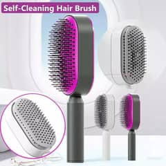 Self Cleaning Hair Brush Women One-Key Cleaning Hair (Rs 149 Delivery) 0