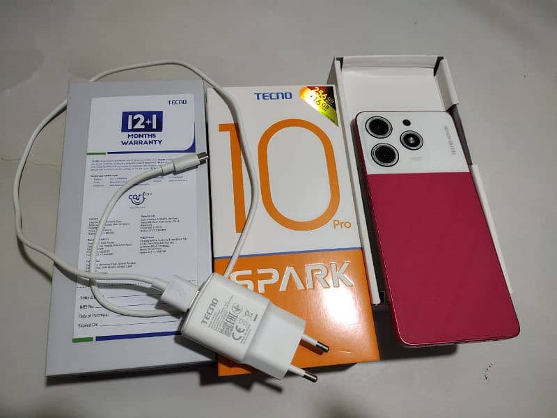 Tecno Spark 10Pro Box Pack Skin Red Color with 7 months Brand Warranty 2