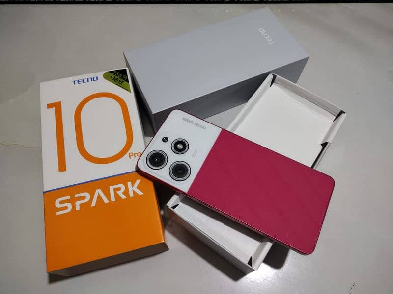 Tecno Spark 10Pro Box Pack Skin Red Color with 7 months Brand Warranty 4