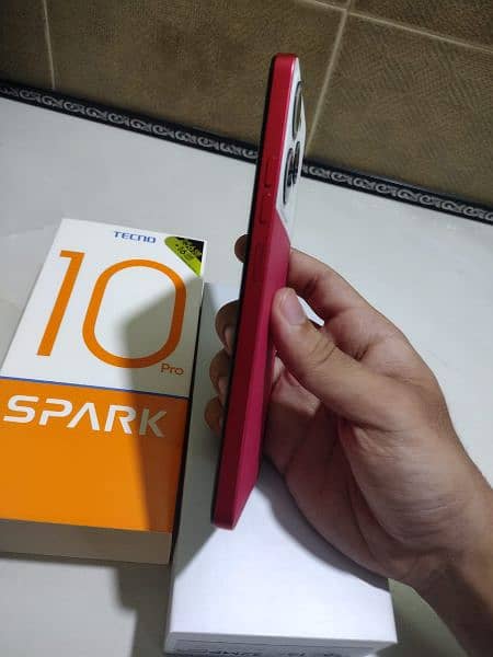 Tecno Spark 10Pro Box Pack Skin Red Color with 7 months Brand Warranty 5