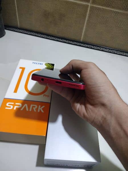 Tecno Spark 10Pro Box Pack Skin Red Color with 7 months Brand Warranty 6