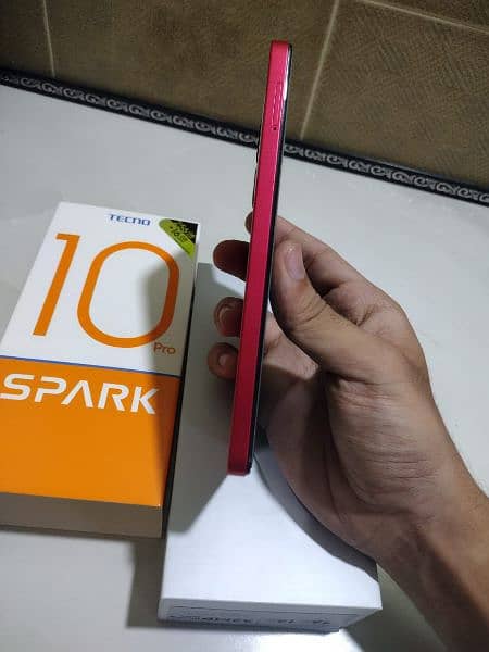 Tecno Spark 10Pro Box Pack Skin Red Color with 7 months Brand Warranty 7