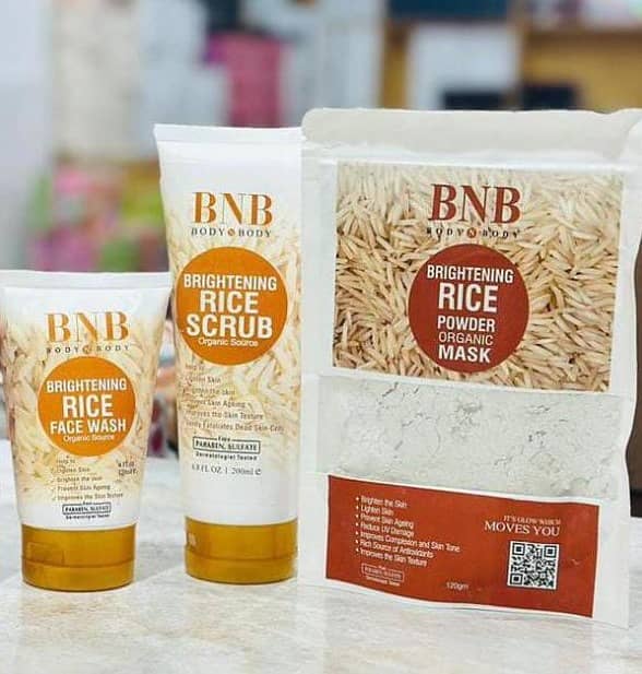 Bnb Whitening Rice Organic Glow Kit | Organic Rice Facial Skin Care Ki 1