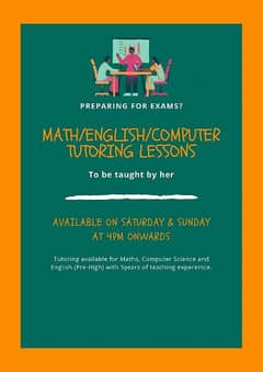 Home tutor (Maths/English/Computer) 0