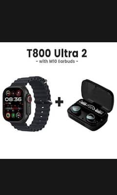 T800 Ultra 2 Smartwatch with M10 earbuds for sale