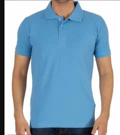 sky blue polo shirt/ khan shirt
