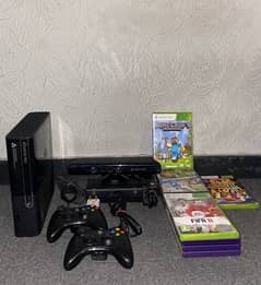 Xbox 360 with Kinect and 11 cds 0