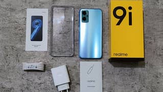 Realme 9i 6+128 with box and original Charger