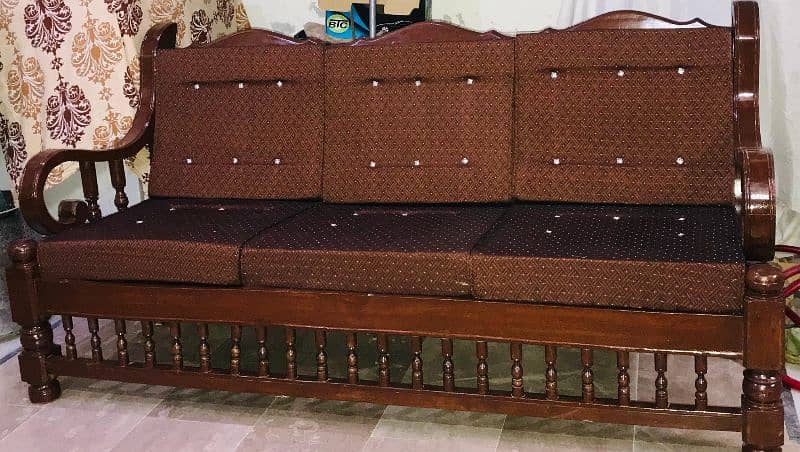 wooden sofa 5 seater 0