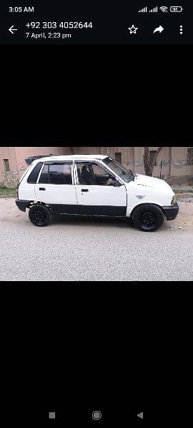 Suzuki Mehran VXR 1991, front R back R farsh good, cal at 03065746769 2