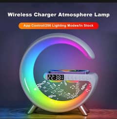 G - Shape wireless Bluetooth speaker and digital clock RGB lamp