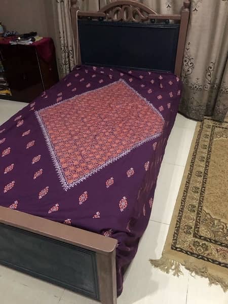 Used Single bed with mattress For sale 1