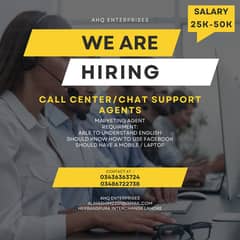 Call Center / Chat Support Agents Job Both Male and Female Can apply