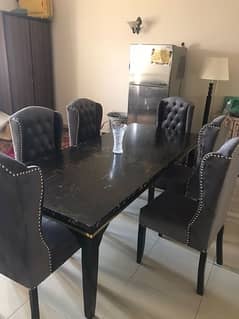 Dining table brand new 6 royal chairs and big table