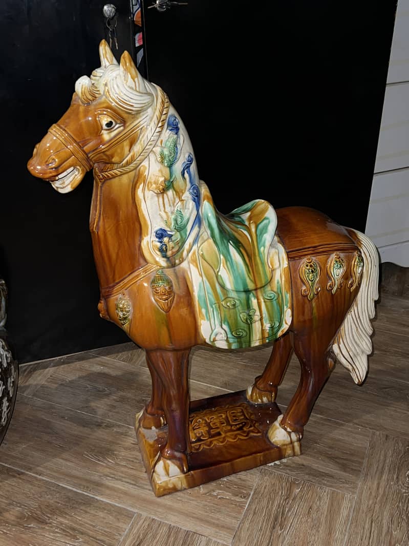 Large camel and horse sculpture imported 1