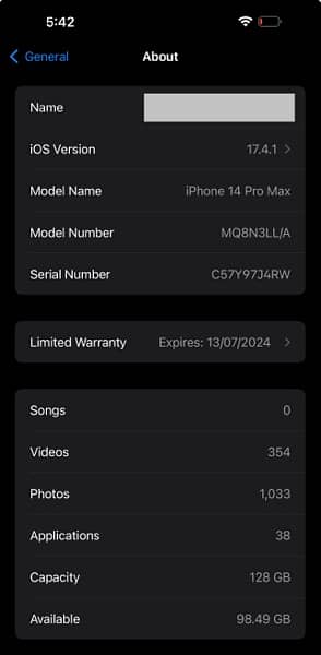 iPhone 14 Pro Max (128 GB - Non PTA) 6