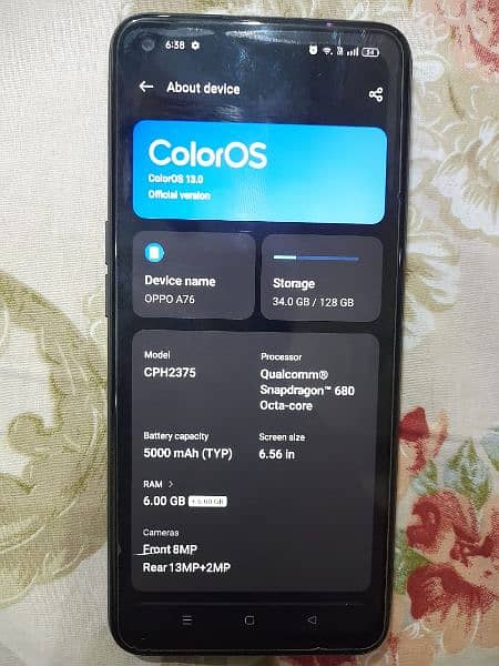 Oppo A76 in best condition 2