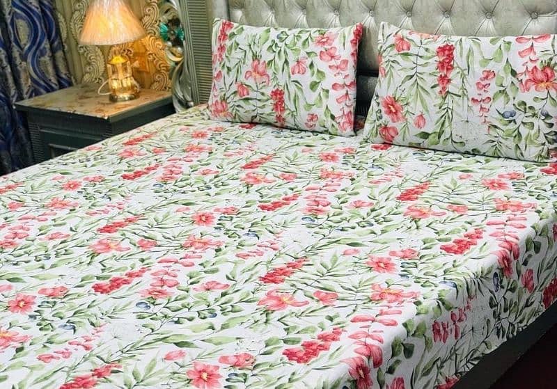 Cotton Printed Double Bedsheets. 4