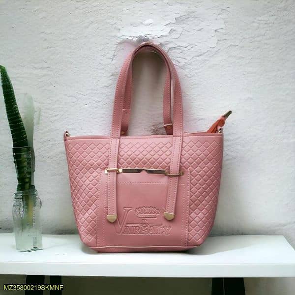 Women's pu leather stylish tote bag 1