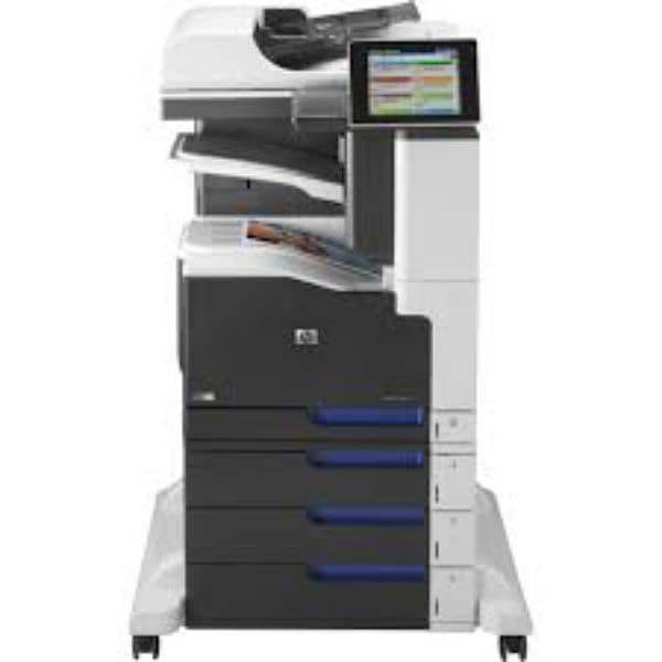HP laserjet A3 color printer copier scanner m775 with trolley for sale 1
