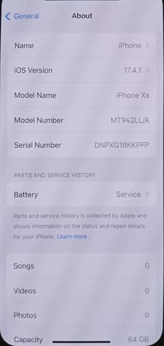 I Phone XS Non-PTA 0