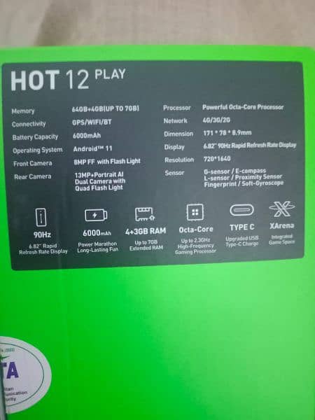 Infinix Hot 12 play 9