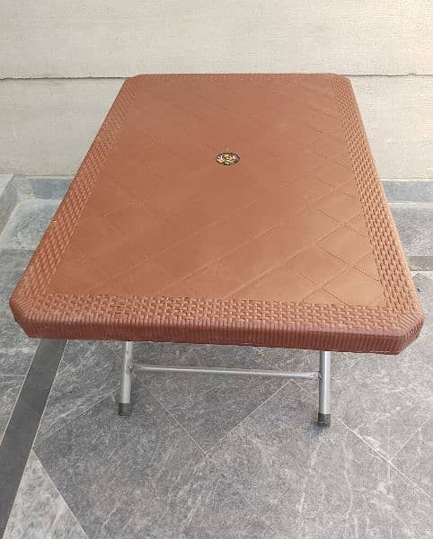 Plastic folding table Brown and Chocolate 6