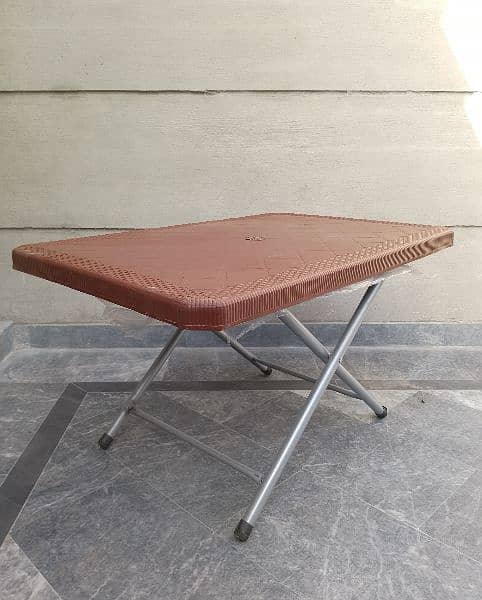 Plastic folding table Brown and Chocolate 7