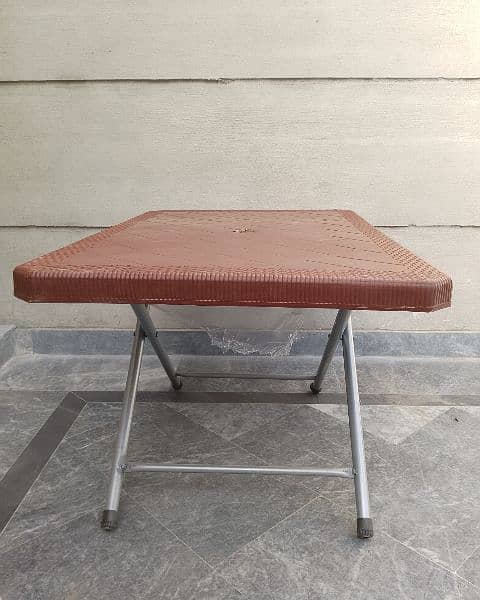 Plastic folding table Brown and Chocolate 8