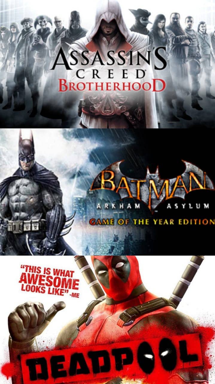 3in1 PC games|Batman AA |Assassin's Creed B| Deadpool| Online Delivery 1