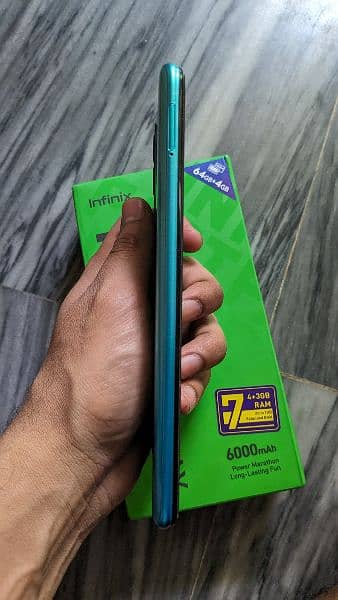 Infinix hot 12 play 4/64 green color with box 4