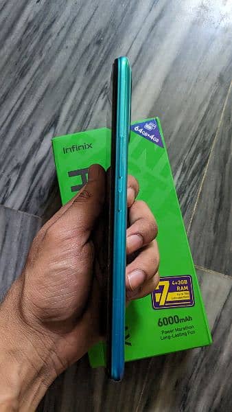 Infinix hot 12 play 4/64 green color with box 5