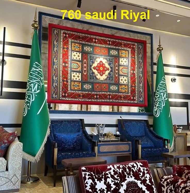 Indoor Flag and Gold Pole , Saudi Arabia Flag , Palestine Flag , Scarf 17