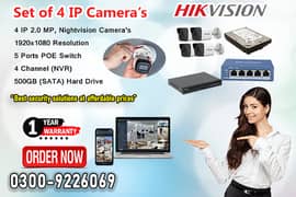 4 IP Cameras Set In DHA (Hik Vision)