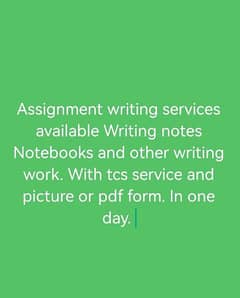 Assignment writing services Available