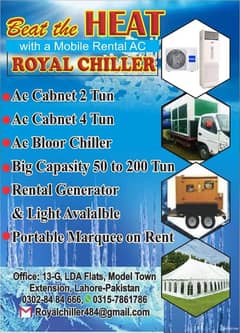 Ac Rent/Ac Cabnet for Rent/Ac Chiller/Ac/Ac Chiler For Rent/Generator