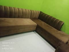 L shape new condition sofa set newly purchased 0