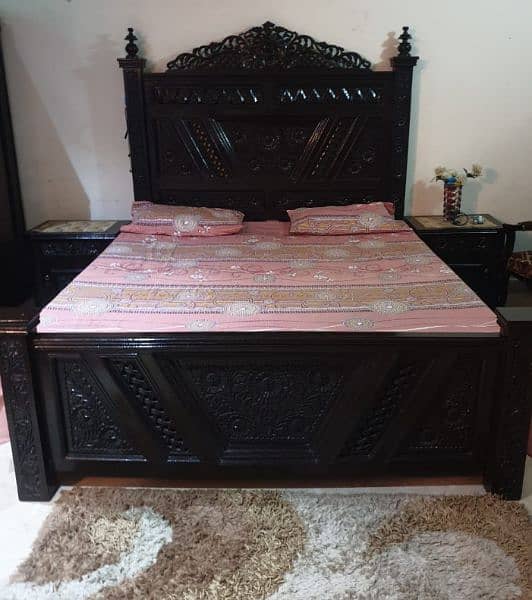 king size bed in good condition 1