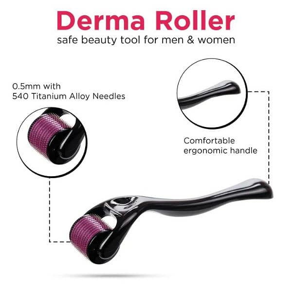 Derma Roller Titanium needles for hair fall and anti wrinkles. 0