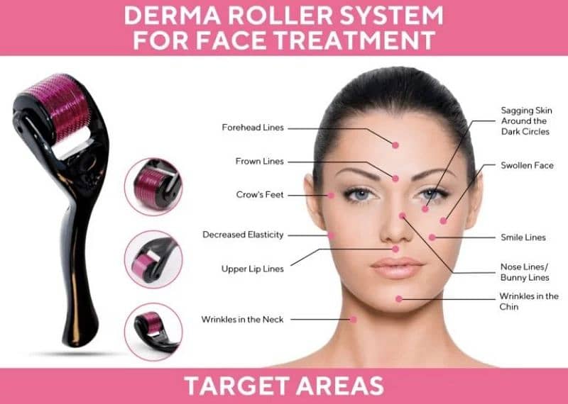 Derma Roller Titanium needles for hair fall and anti wrinkles. 1