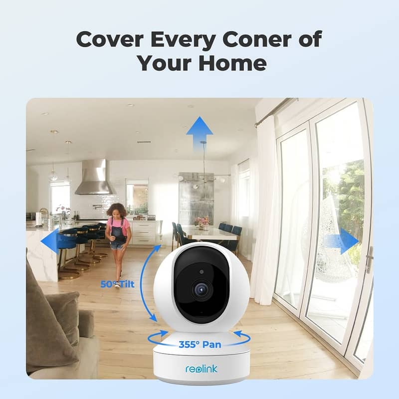 Reolink E1 Pro 4MP HD Auto-Tracking Indoor Security Camera, Plug-in 2. 4