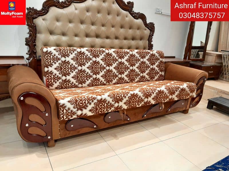 Molty| Sofa Combed|Chair set |Stool| L Shape |Sofa|Double Sofa Cum bed 18