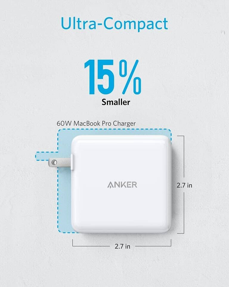 Anker 60W 2-Port USB C Charger, PowerPort Atom PD 2 [GAN Tech] Compact 2