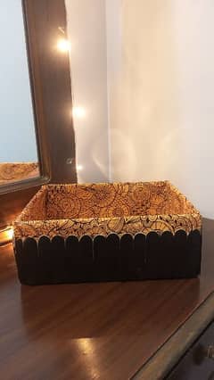 Cardboard storage box and basket for gits