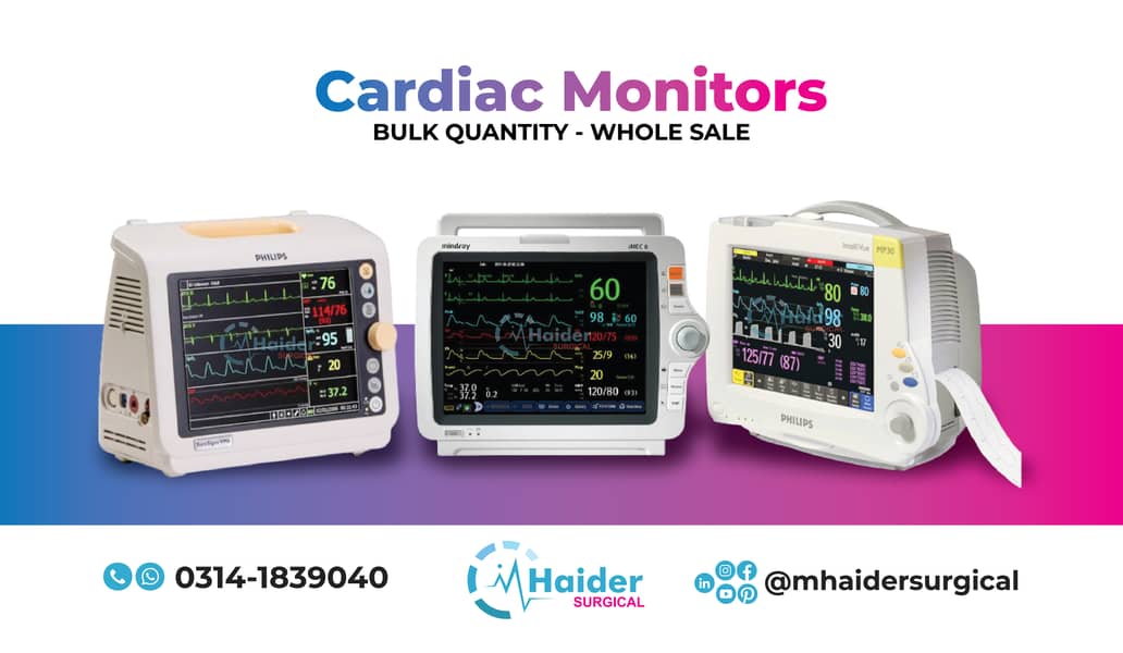 Cardiac Patient Monitors - Bulk Stock - Wide Range 0
