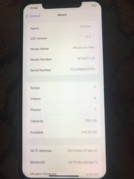 Iphone xsmax Non pta 256Gb  Dual sim battery 81 with 10/10 Condition 2