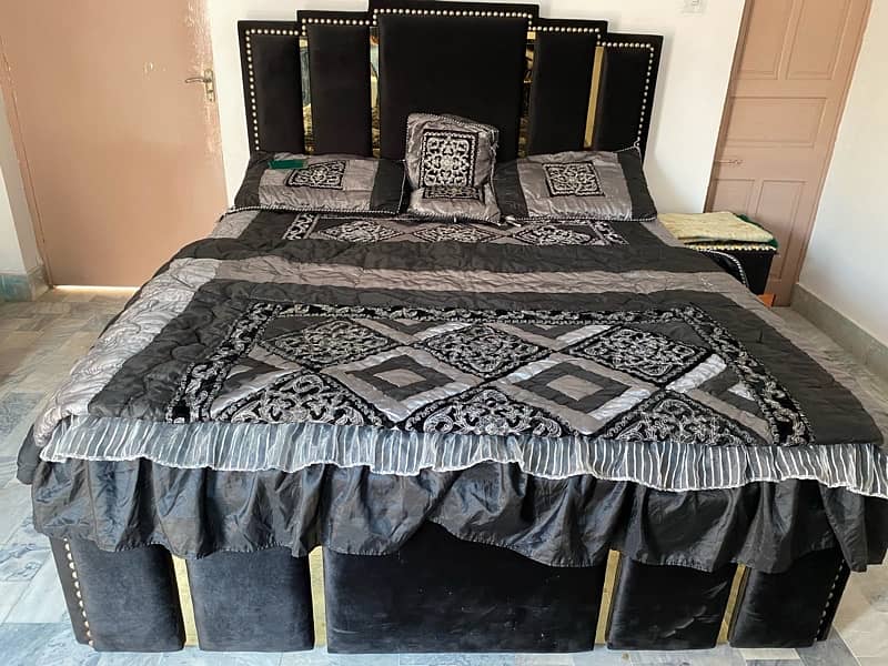 king size bed with dressing and side tables 2